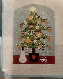 Melissa Shirley Hand Painted Acorn Christmas Tree Needlepoint Canvas - Picture 1 of 1