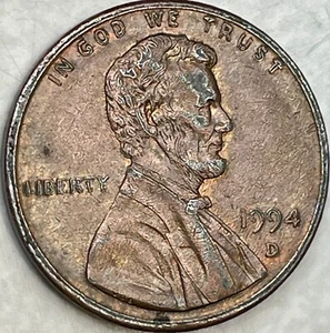 ** 1994 DRAMATIC DOUBLE DIE OBVERSE LINCOLN ERROR CENT (RARE COIN) LIGHT DDR - Picture 1 of 6