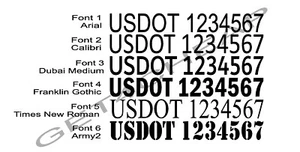 US DOT # Vinyl Decal Sticker Commercial Vehicle Truck Van USDOT (1 - Set of 2) - Picture 1 of 8