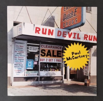 Paul McCartney "Run Devil Run" Poster Flat 12"x12" - Image 1 of 2