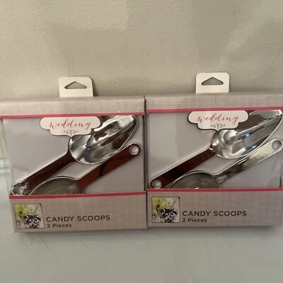 2 Paquetes de 2 Cucharas de Plástico Brillante Plateado 6x2" Boda Fiesta - ¡NUEVO! Foto 1 de 4