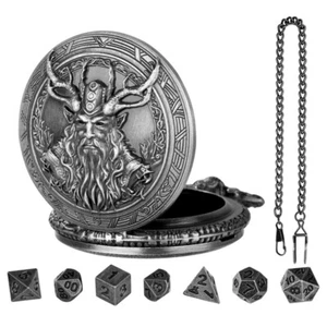 7Pcs/set Tiny Metal Polyhedral Dice DND RPG MTG Role Playing Game with Case Gift - Picture 1 of 13