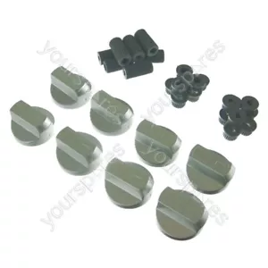 8 X Indesit Universal Cocina/Horno/Parrilla Control Perilla y Adaptadores Plateados - Imagen 1 de 6