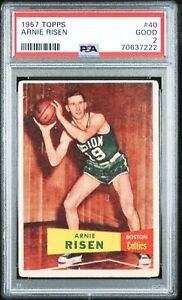 PSA 2 1957 Topps Basketball #40 Arnie Risen Boston Celtics PSA 2