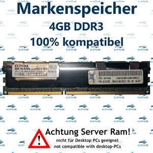 16 GB (4x 4 GB) Rdimm ECC Regular DDR3 Supermicro F617R2 R72+F617R2 RT+Server - Foto 1 di 1