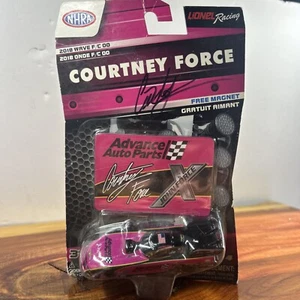Signed 2018 Wave F/C Lionel NHRA Courtney Force Advance 1/64 Diecast Car Magnet - Picture 1 of 5