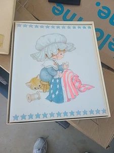 Vintage Hallmark patriotisches Fotoalbum Memory Mount 5 Nachfüllseiten Girk Katze Flagge - Bild 1 von 6