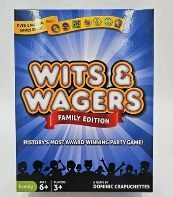 Wits & Wagers Edición Familiar Juego de Fiesta Amigable para Niños NUEVO, ¡Sellado!  Foto 1 de 4