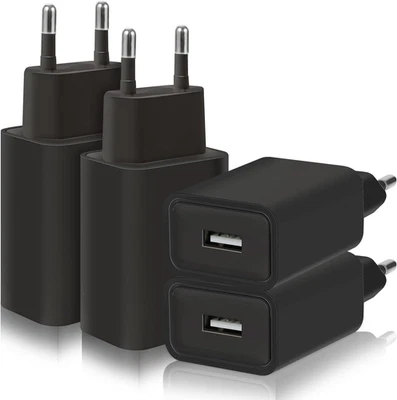 4 Pezzi 5W Caricatore Presa USB, 5V/1A Alimentatore Caricabatterie USB Spina Cha - Immagine 1 di 4