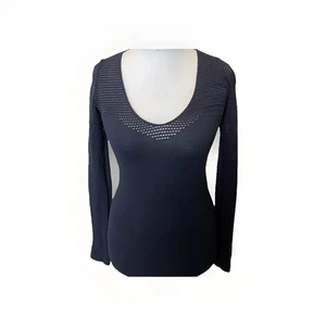 Marithe Francois Girbaud Size XS Black Long Sleeve Top T Shirt - Picture 1 of 15