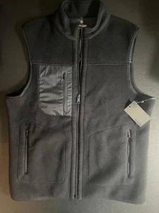 New Men’s Large - G/Fore - Full Zip Fleece Golf Vest - Black $255 - Picture 1 of 6