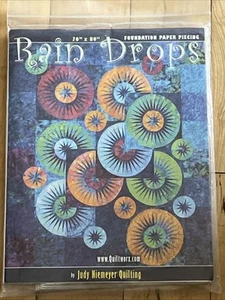 Rain Drops by Judy Niemeyer Quilting Foundation Paper Piecing Pattern 70" x 80" - Picture 1 of 2