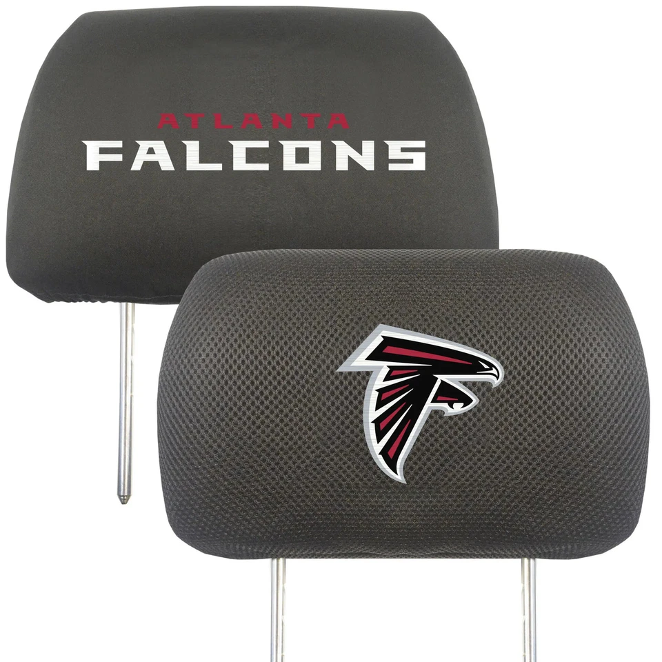Atlanta Falcons Embroidered Headrest Cover Pair NFL Seat Rest FANMATS