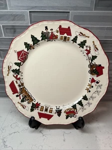 Vintage ~ Mason’s Christmas Village 10,5” Ironstone Plate ~ England ~ Marsten-Mandrajji - Bild 1 von 6