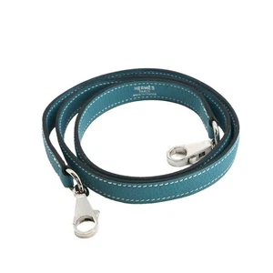 HERMES Shoulder Strap Togo Blue Jean 90241424 - Picture 1 of 6