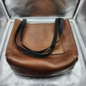 Full Leather Goods Heavy Small Classic Tote Brown. - Picture 1 of 15