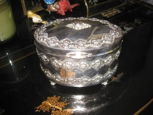 Vintage Sterlingsilber Hochzeit Fuß Box Gewicht 0,645 Pfund & Größe 6"x 4"x 3" - Bild 1 von 18