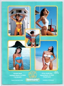 Print Ad 1986 Merrilees Swim Wear Bikini Totally 80s Fashion 8.25" x 10.75" - Picture 1 of 1