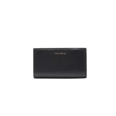 COCCINELLE Metallic Soft Portafoglio Doppio con Zip in Noir - Portafoglio Don... - Immagine 1 di 1