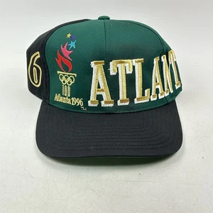 Vintage Atlanta Olympics Hat Snapback Cap 1996 Green Logo Team USA Sports Stock - Bild 1 von 9