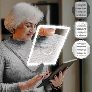 10X Lupa Grande Recargable para Leer con Luz Lupa Manos Libres - Imagen 1 de 12