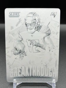 2020 Score Plates & Patches Chris Godwin Black Plate 1/1 #6 OD - Picture 1 of 3
