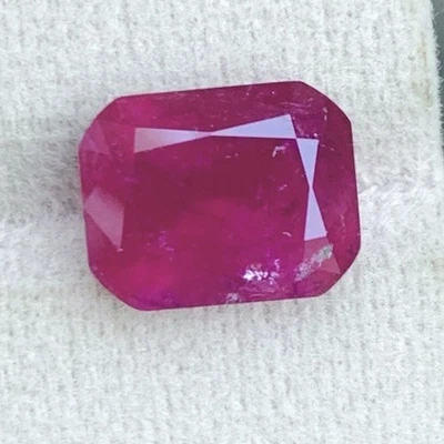 7.92  CRT Rubelite Tourmaline NaturalEarthMined Unheated Faceted From Afghan - Image 1 of 4