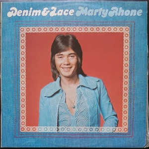 Marty Rhone ‎– Denim And Lace - 1976 warped LP record VG+, cover VG - Picture 1 of 3