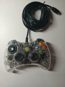 Microsoft XBOX 360 Afterglow Clear Wired Controller PL-3702 leuchtet blau - Bild 1 von 1