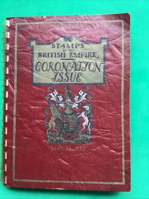 大英帝国加冕邮票 1937 年 5 月 12 日邮票专辑/书籍 — 第 1/4 张图片