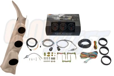 Tan 2000-2006 GMC Sierra w Spk Triple Pillar Pod + Black 7 60 Boost EGT & Trans - Image 1 of 4