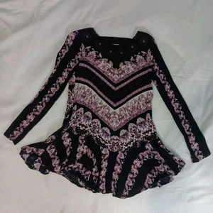 Free People Purple Smooth Talker Tunic Top women's Small Boho Gypsy Whimsigoth - Picture 1 of 11