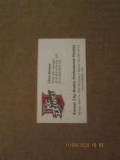 IHL Kansas City Blades Vintage Defunct Team Logo Hockey Business Card
