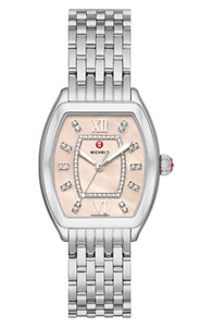 MICHELE RELEVE BLUSH PINK MOP DIAMOND DIAL EDELSTAHL UHR MWW19B000007 - Bild 1 von 4