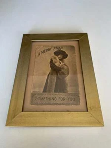 Weihnachtspostkarte 1909 - beschriftet und gestempelt. Postkarte einreißen. Hinten gerahmt - Bild 1 von 7