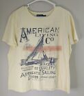 American Living Grafik T-Shirt Damen XL gelb nautisch Segeln Bootfahren