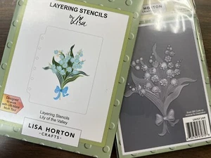 Lisa Horton Lirio del Valle Plantilla 3d Grabado Carpeta Troquel Set Lote Flor - Imagen 1 de 5