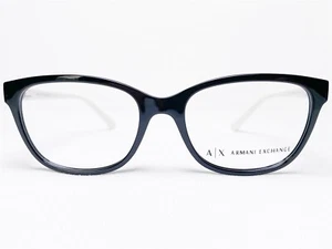 NEW Armani Exchange AX3037 8204 Womens Black Rectangle Eyeglasses Frames 53/17 - Picture 1 of 6