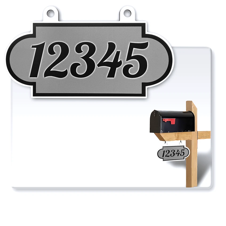 Double Sided Super Reflective Customized Fancy Shaped Hanging Mailbox Address - Image 1 of 4