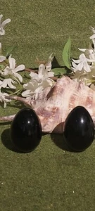 Obsidian Carved Gemstone Egg (C3) - Picture 1 of 3