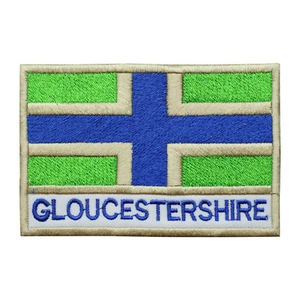 Gloucestershire County Flagge Aufnäher Aufbügeln Aufnähen Abzeichen bestickt Aufnäher - Bild 1 von 1