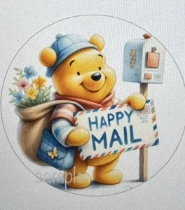 WINNIE THE POOH HAPPY MAIL UMSCHLAG SIEGEL ETIKETTEN AUFKLEBER ETIKETTEN 30 - Bild 1 von 1