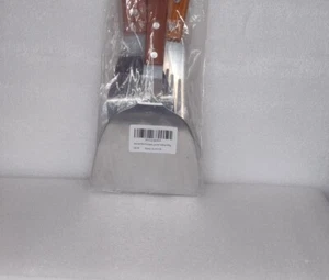 Wooden Handled Stainless Steel Spatula set of 3 For BBQ - Picture 1 of 4