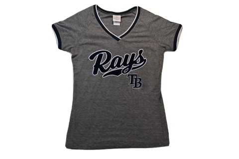5th & Ocean Womens MLB Tampa Bay Rays Baseball V-Neck Shirt New S-2XL Cover