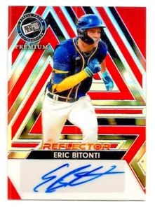 2024 Press Pass Premium Eric Bitonti Red Prismatic Reflector Auto BA-EB1 Sn 9/10 - Picture 1 of 2