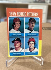 1975 TOPPS #614 ROOKIE PITCHERS - JACK KUCEK/DYAR MILLER/VERN RUHLE/PAUL SIEBERT