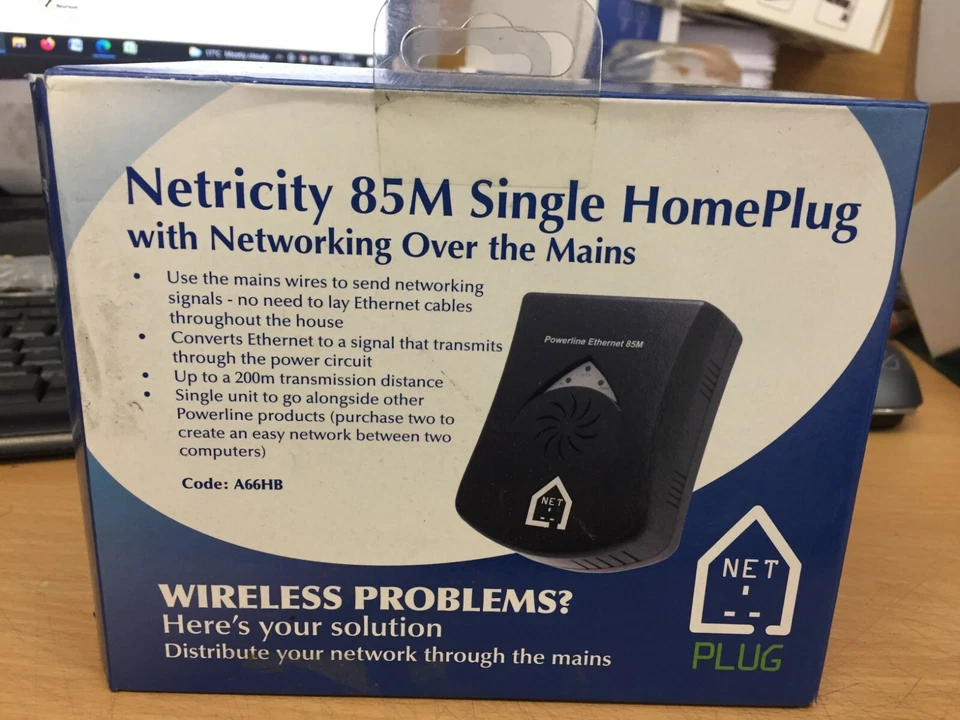 NETRICITY ADAPTER POWERLINE 85m SINGLE UNIT - Image 1 of 1