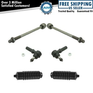 6 Piece Kit Inner & Outer Tie Rod End LH RH w/ Rack Boot Bellow for C5 Vette New - Picture 1 of 11