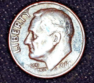 { 1966-P Roosevelt CLAD Dime Several Errors See Pictures # 87 - Picture 1 of 7