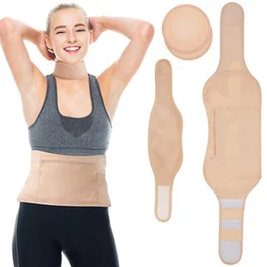 3Pcs Neck Waist Oil Pack Set with Chest Pads Reusable Oil Wrap Mess-Free StWcE - Picture 1 of 11